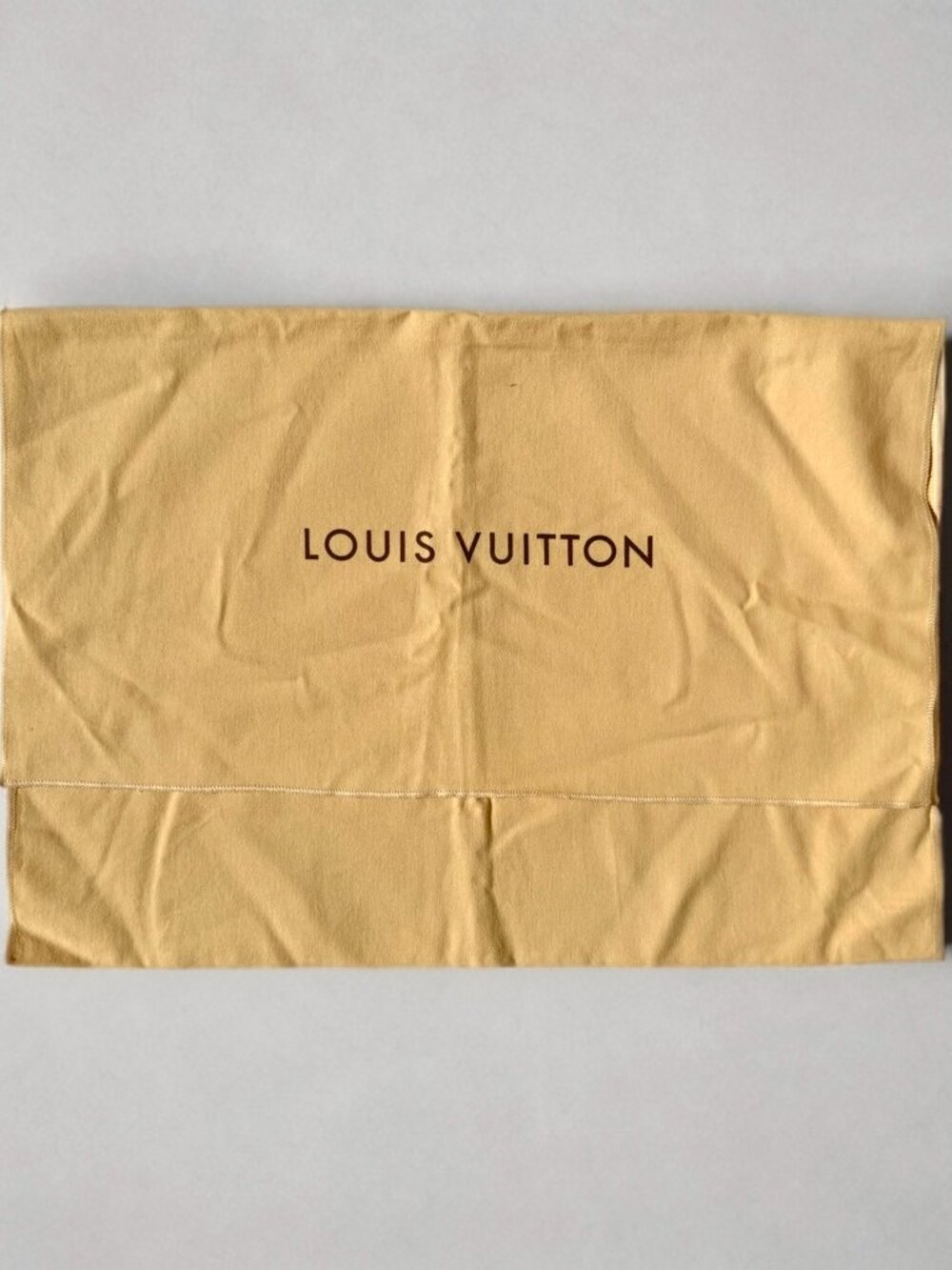 Louis Vuitton Vintage Beige Tan Flap Dust Bag 15" x 21.5"